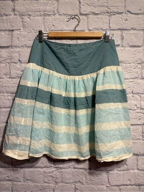 GAP Silk Blend Striped Circle Skirt Size 6